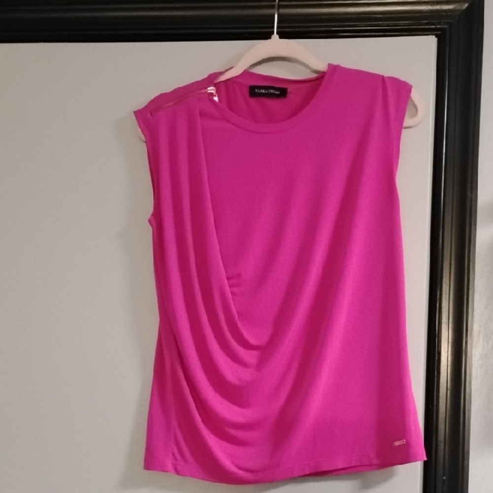 Ivanka Trump Fuchsia Sleeveless Blouse